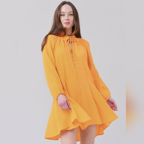 XiRENA Dresses & Skirts - XiRENA Vibrant Orange Lola Cotton Swing Dress